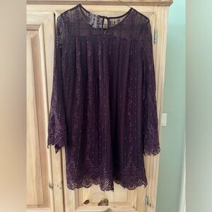 Garnet long sleeve lace dress!